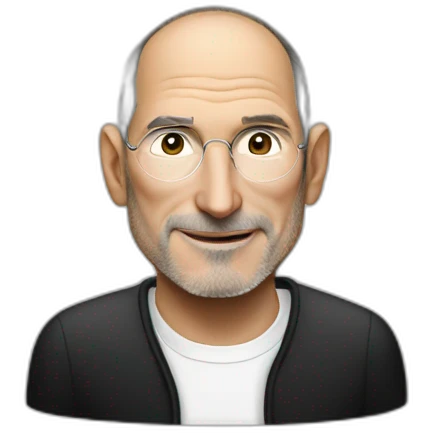 Steve jobs using iphone 14 pro emoji