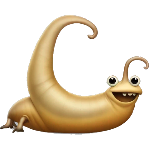 Slug with  legs and heels  emoji