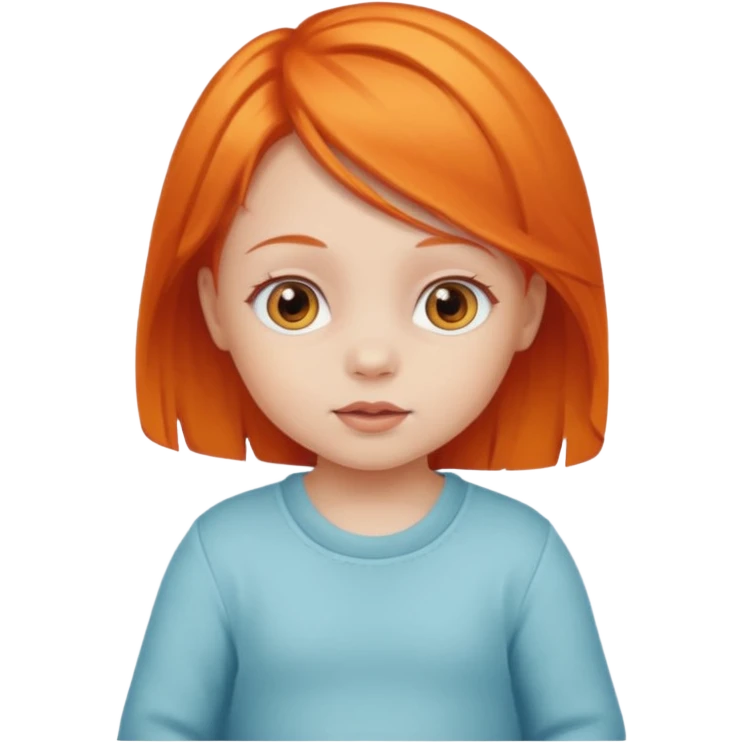 baby girl with orange hair emoji