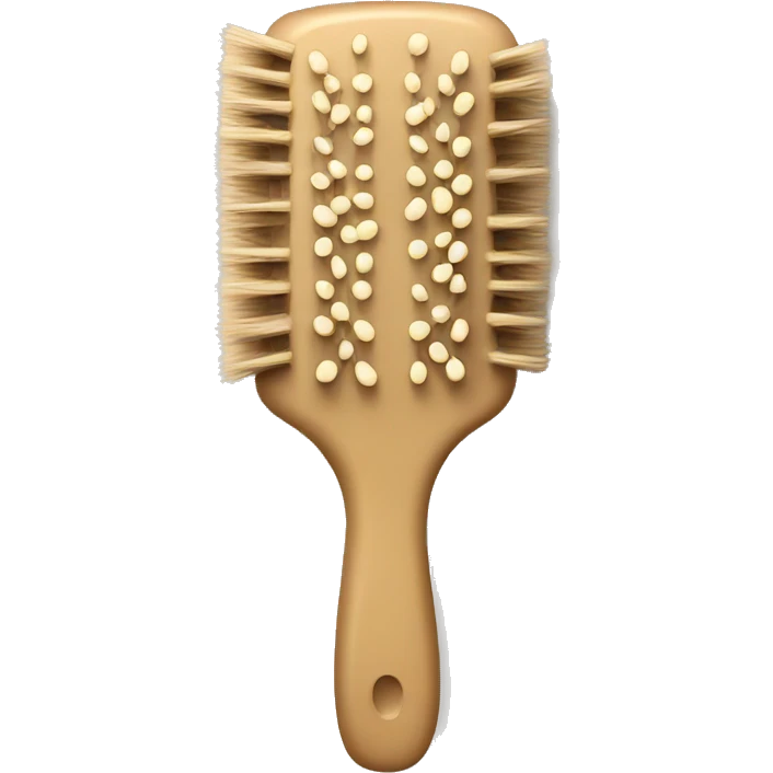 Beige hairbrush  emoji