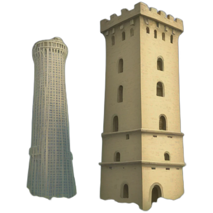 Tilted tower emoji