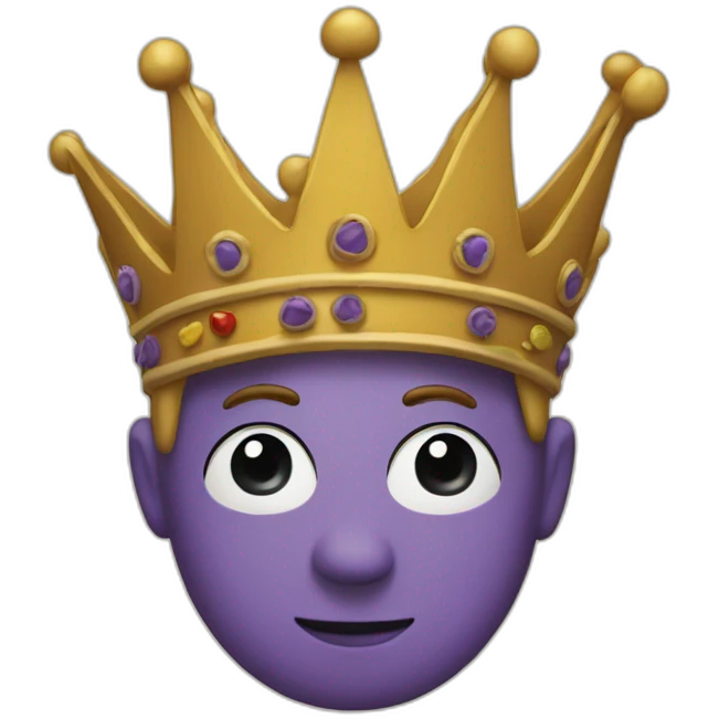 Caca avec une couronne emoji