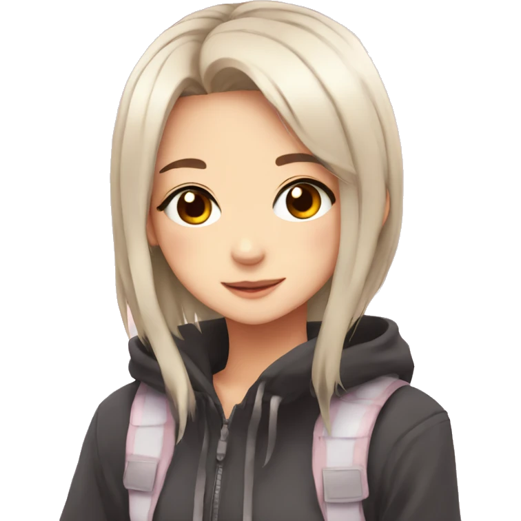 in love cute anime girl emoji