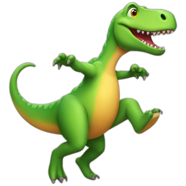 dancing dinosaur emoji