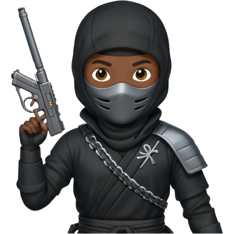 Una persona que sea así 🥷 pero con una pistola  emoji