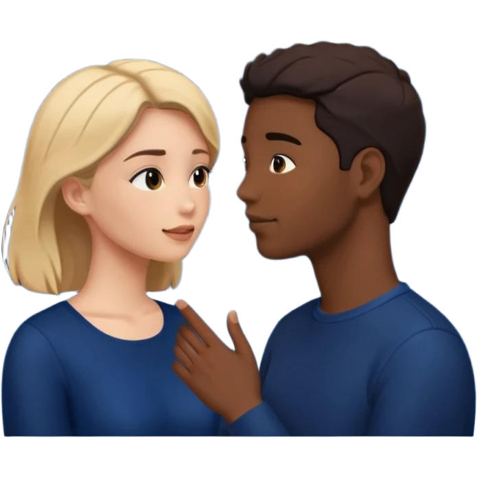 couple talking with night sky  emoji