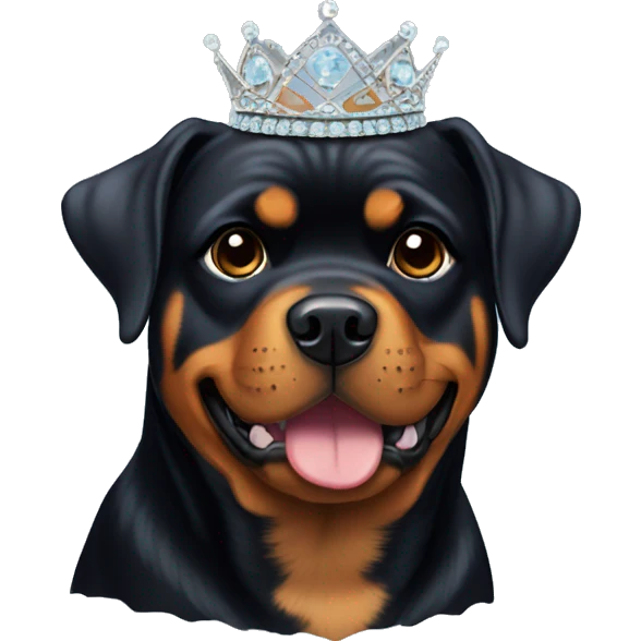 Rottweiler with a little tiara  emoji