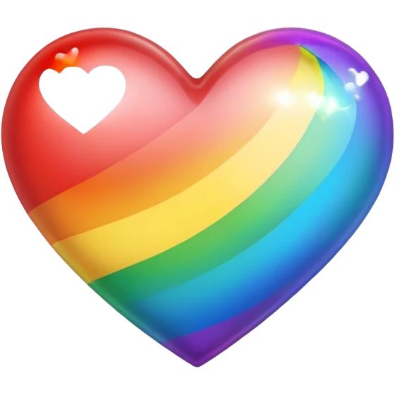 heart with a rainbow reflection emoji