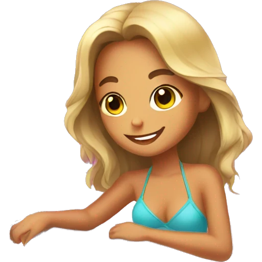 Girl tanning in the tanning booth emoji