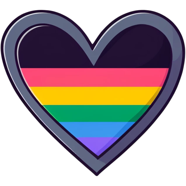 lesbian pride flag heart emoji