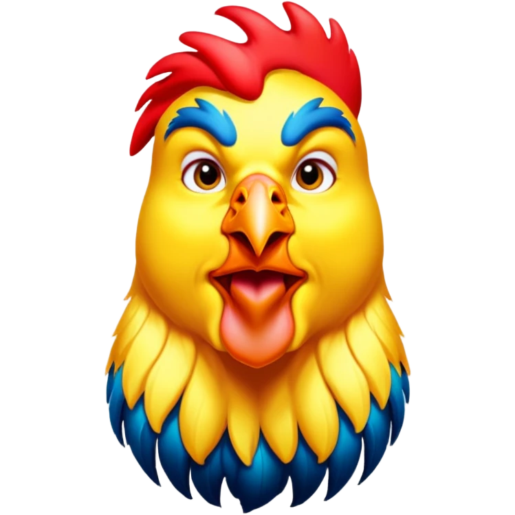 Rooster facial features  emoji