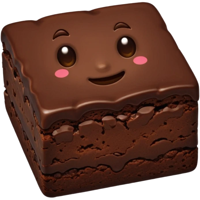 simple chocolate brownie emoji