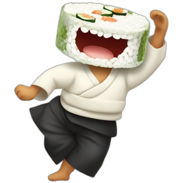 Dancing sushi emoji
