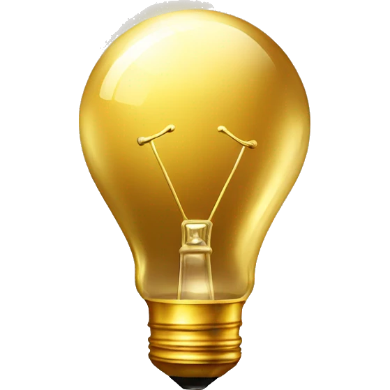 Lightbulb made of gold emoji