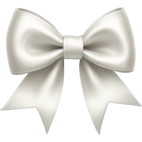 white satin bow emoji