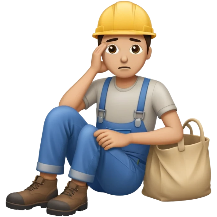 labour worker passed out emoji