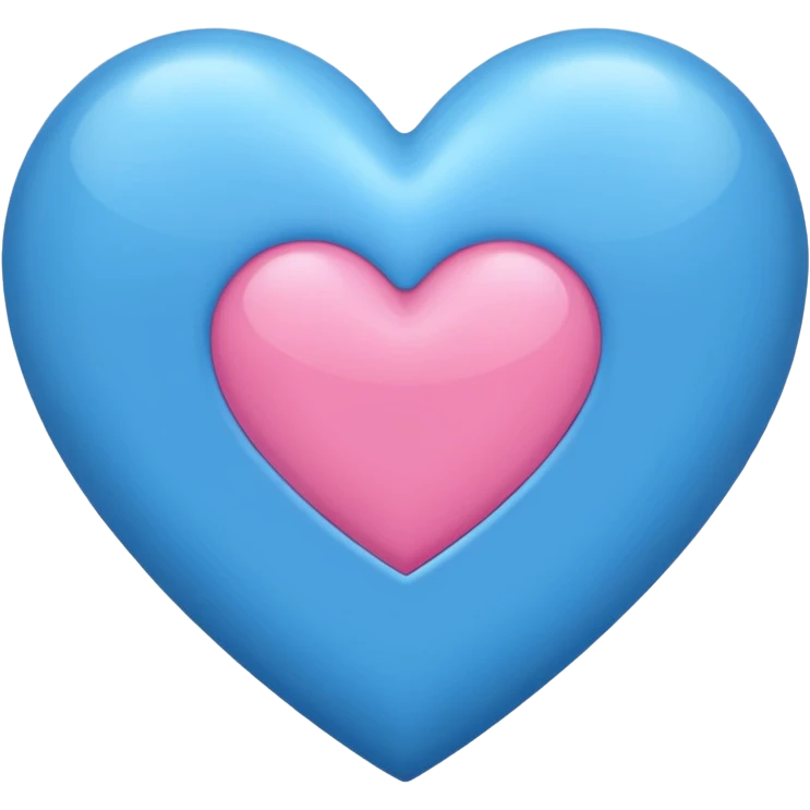Emoji de coração azul e rosa emoji