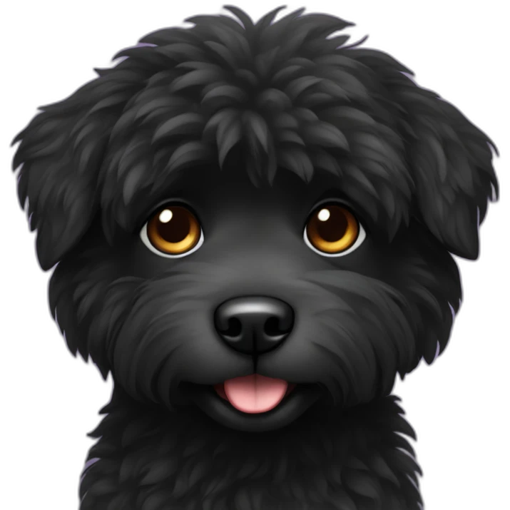 black fluffy dog emoji