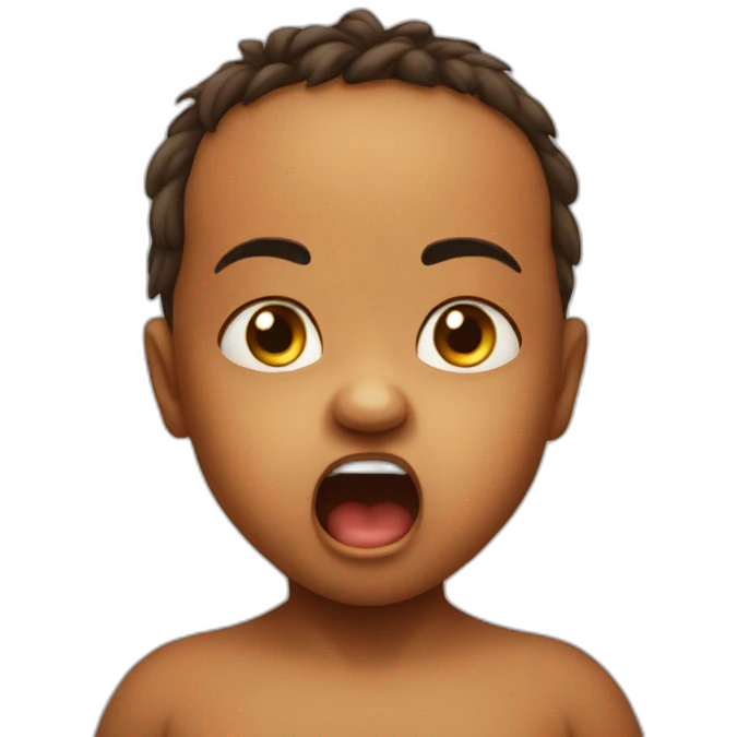 Baby in anger mood emoji