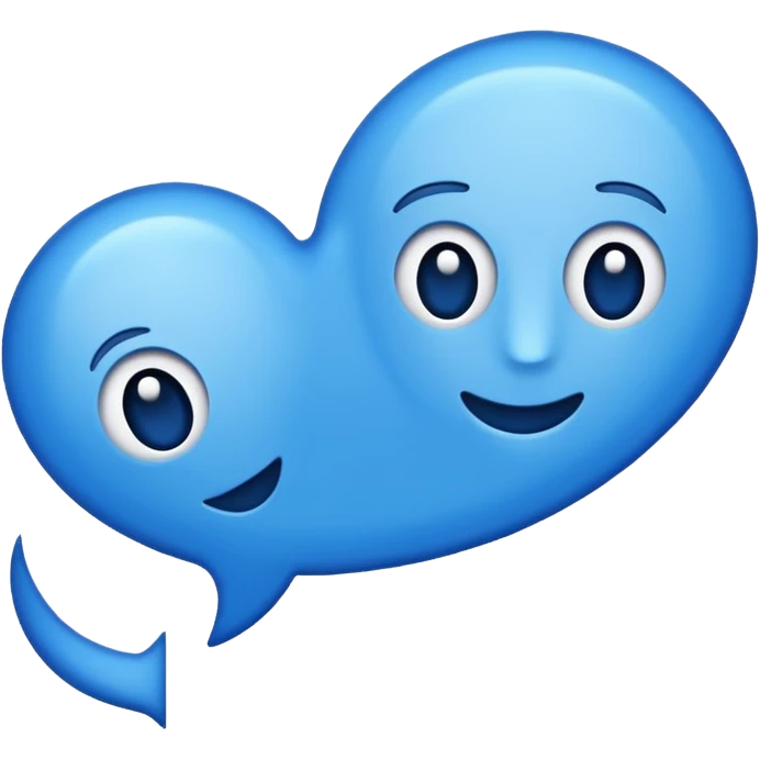 Blue color and writing NQ1  emoji