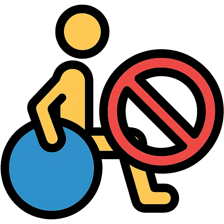 no-access wheelchair sign emoji