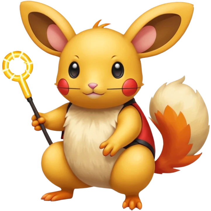 Plusle-Minun-Dedenne-Pokémon-fusion, full body emoji