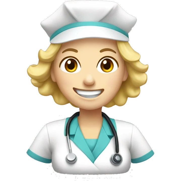 Blond nurse laughingg emoji