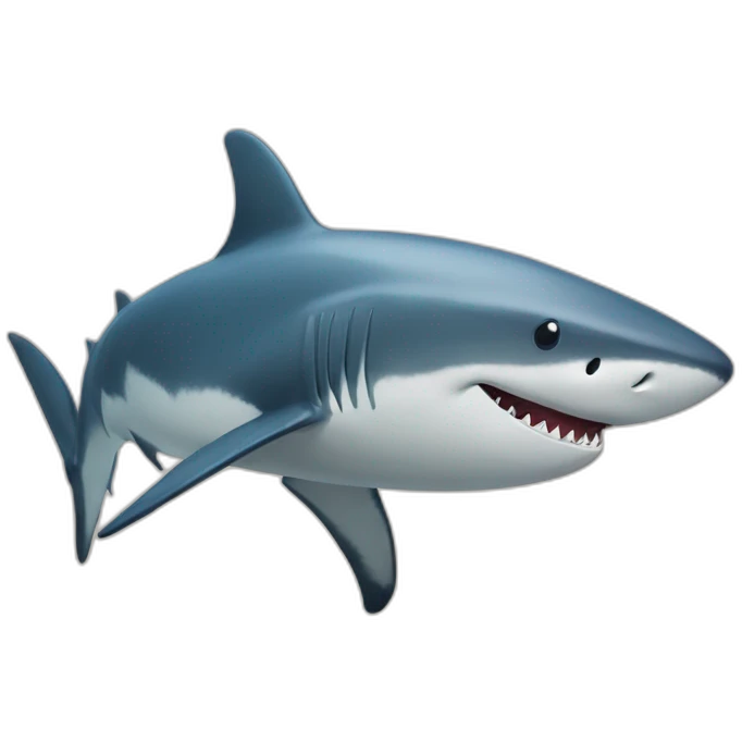 Requin sur baleine emoji