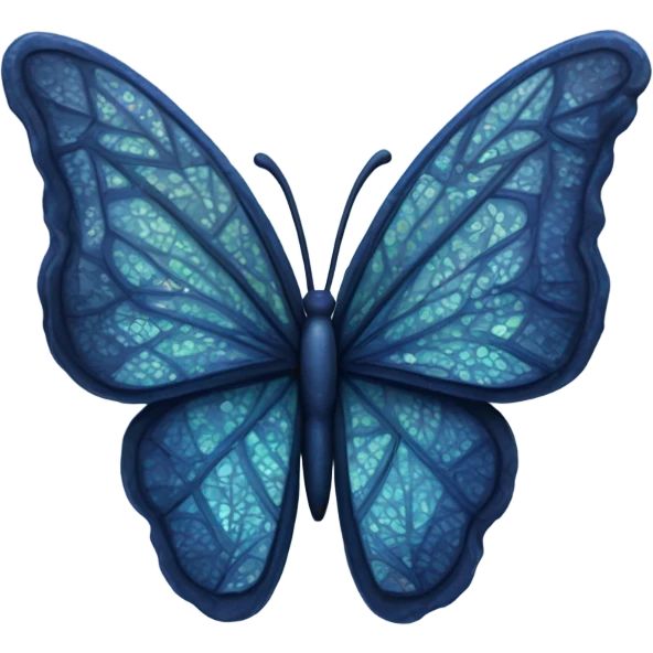 dark blue butterfly  emoji