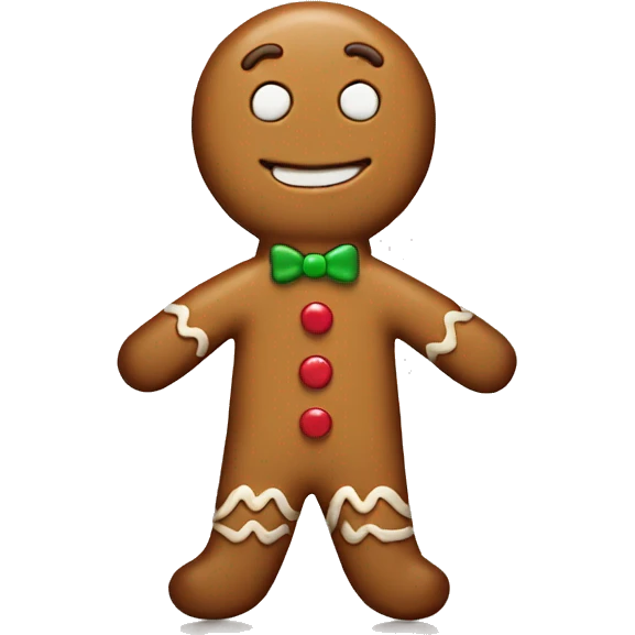 Neutral gingerbread man emoji