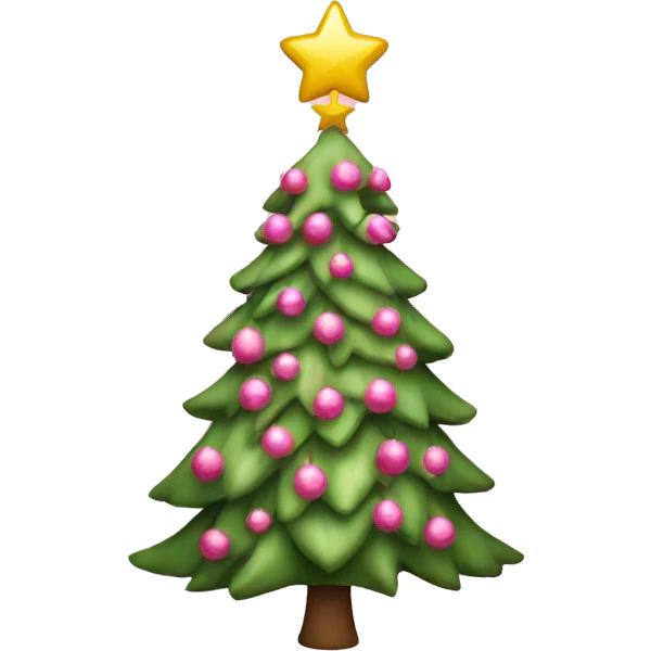 pink christmas tree emoji