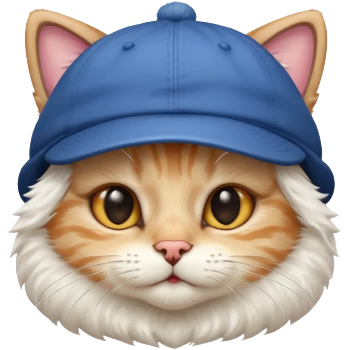 cat with with rapper popcorn with cap emoji
