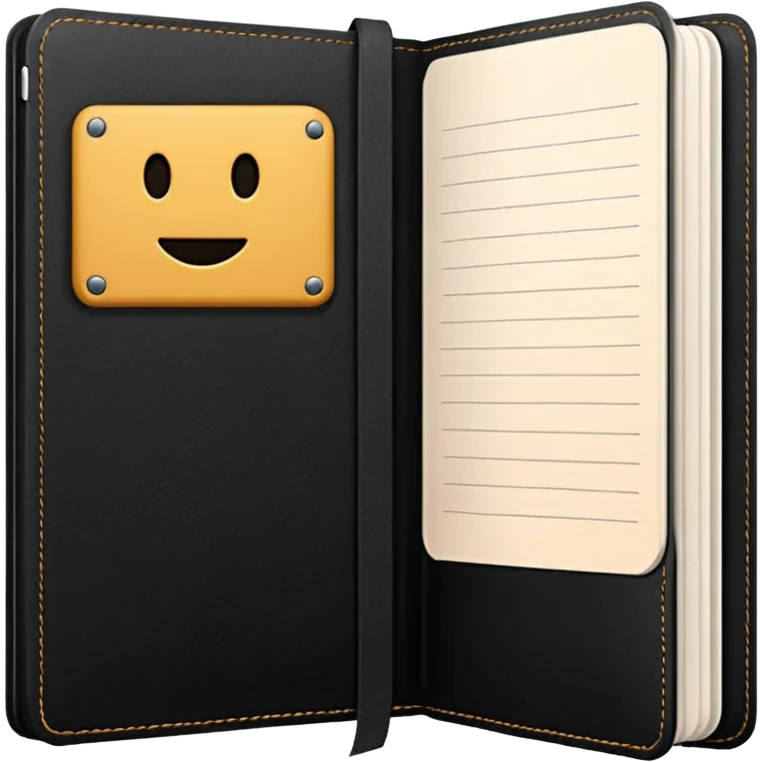 Aesthetic light black note journal book emoji
