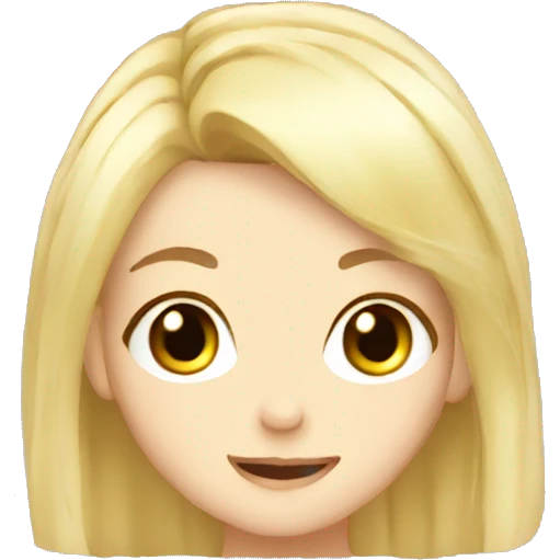 Super cute anime blond girl  emoji