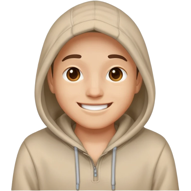 Happy face with hoodie emoji