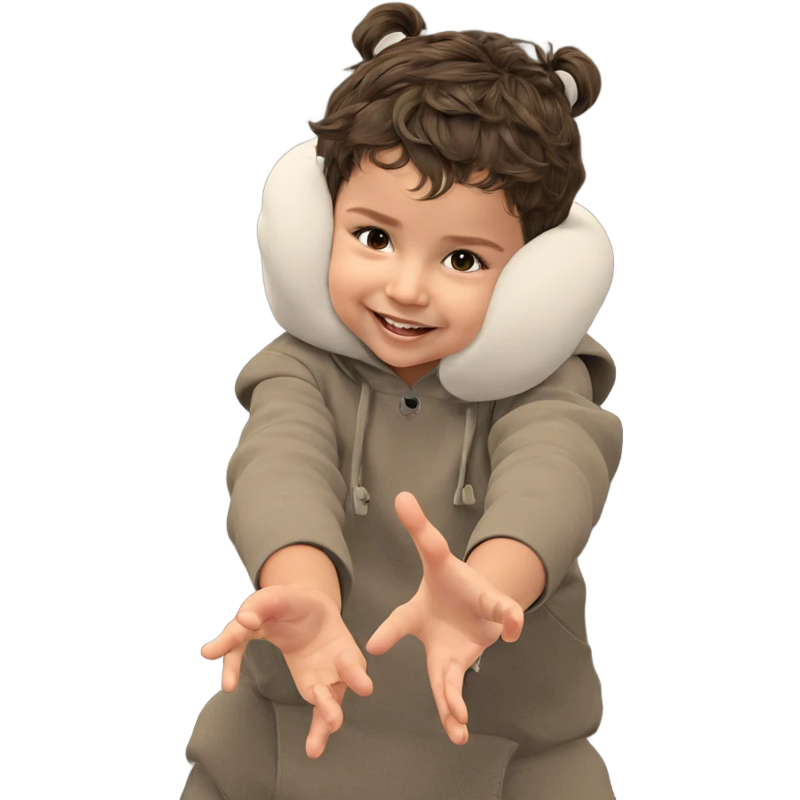 smiling child looking at viewer emoji
