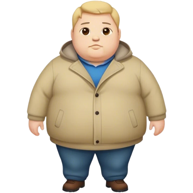 Fat guy little coat emoji