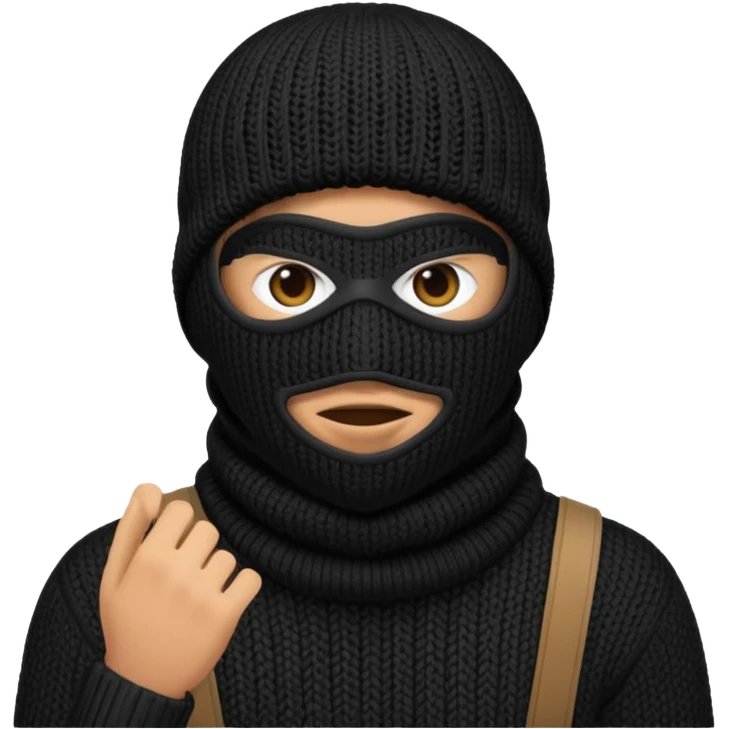 Ski mask black emoji