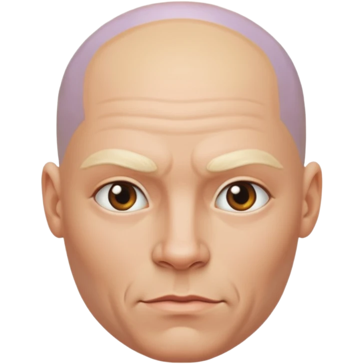 Bald muscle head with a blond beauty emoji