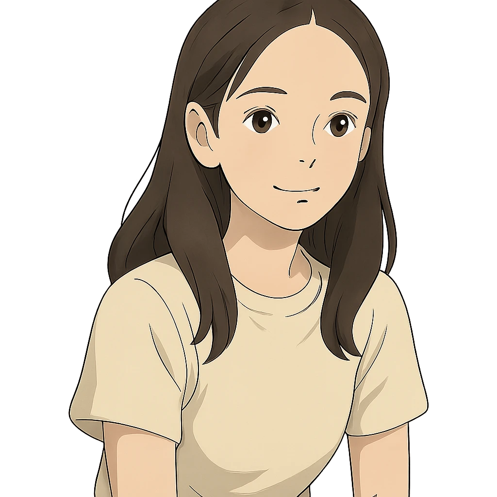 girl with clear skin, bright eyes, healthy hair, natural beauty, minimal makeup, simple neat clothing, relaxed pose emoji