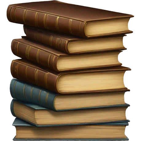 a stack of old books emoji