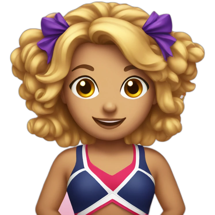 cheerleader with pompons emoji