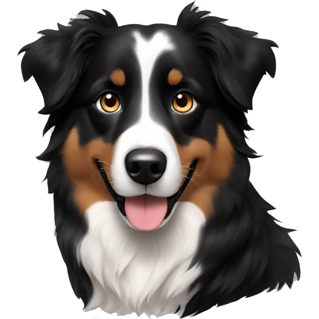 black tri australian shepherd emoji
