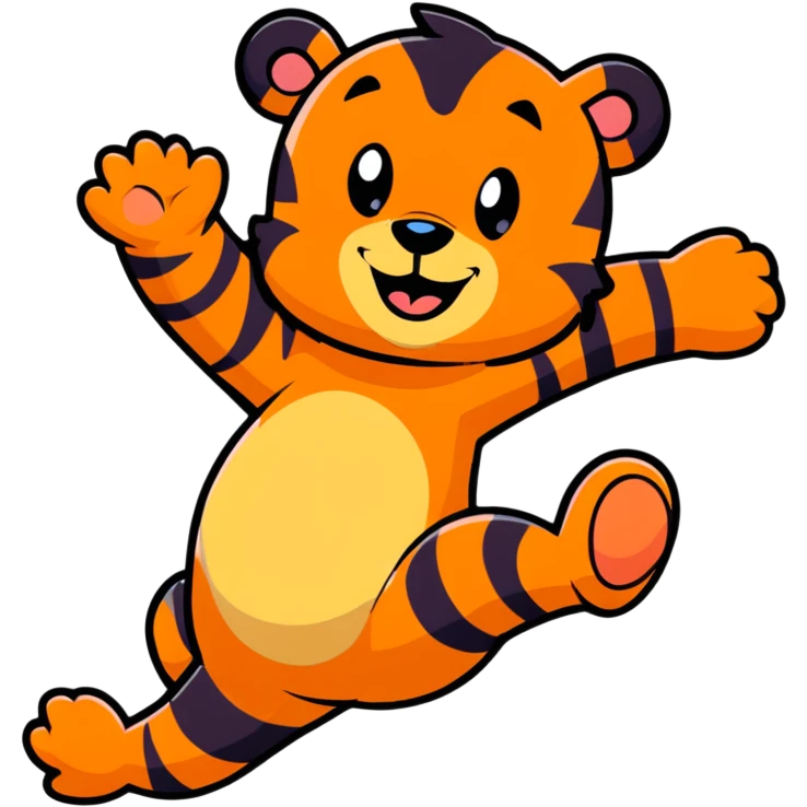 classic Tigger from Winnie the Pooh, cheerful and energetic emoji