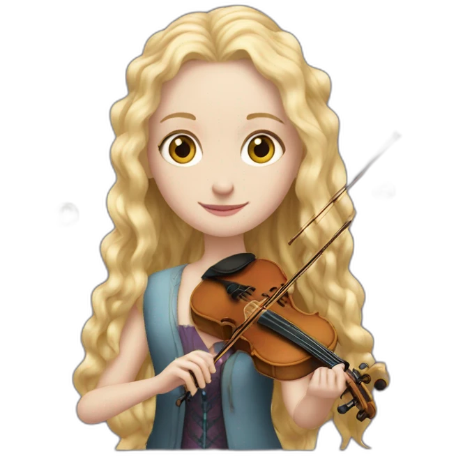 Luna lovegood qui joue du violoncelle emoji