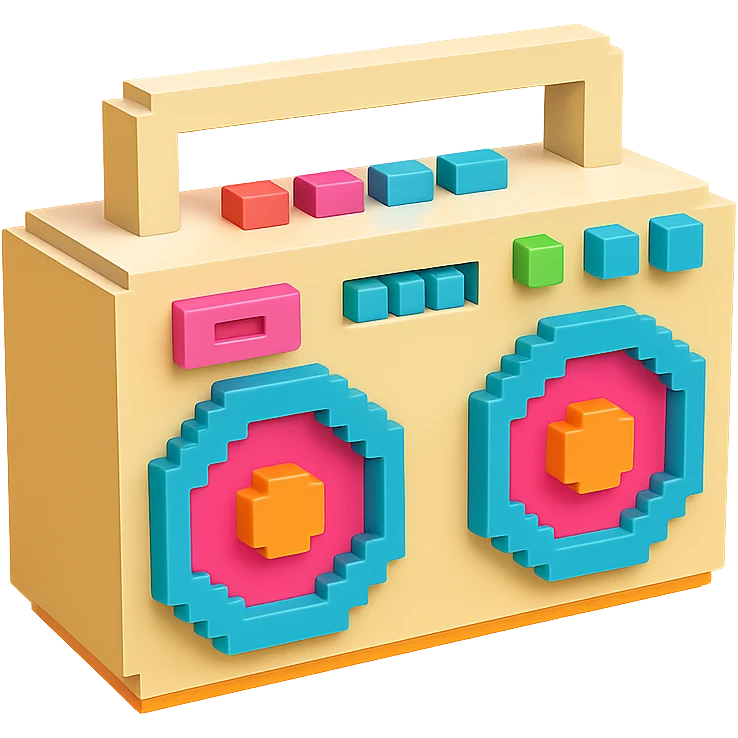 light beige boombox emoji