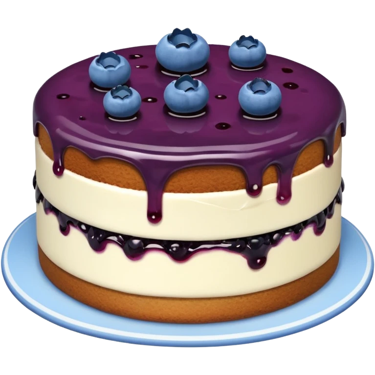 Make an emoji of a blueberry cake (small) that's broken off a bit so you can see the blueberry jam emoji