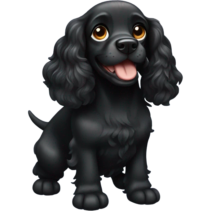 Black working cocker spaniel  emoji