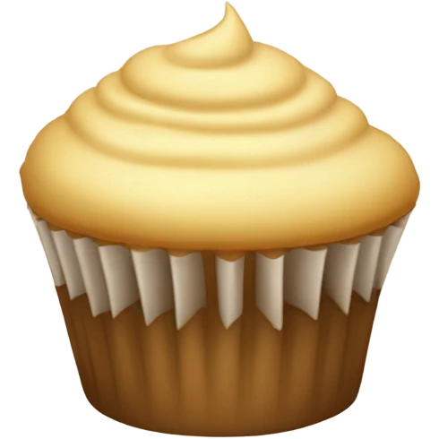 A plain cupcakes  emoji