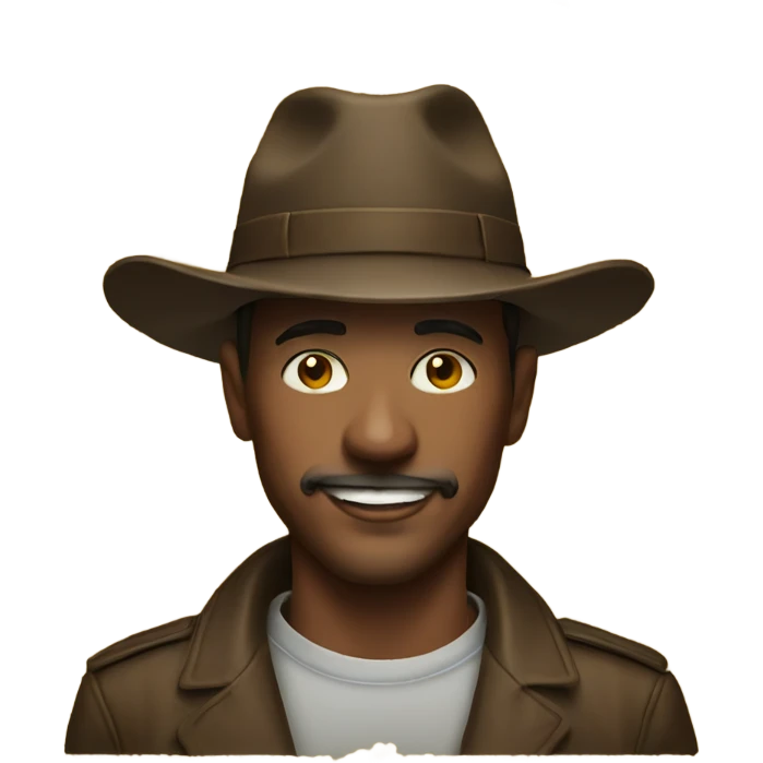 male portrait with hat made of beans  emoji
